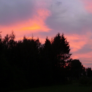 Sonnenuntergang �ber dem Park